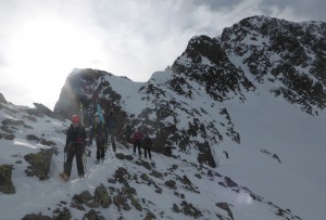 Crossing the col at la Golette