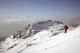 Great skiing on the Wildhorn in the Western Bernese Oberland